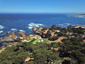 Cypress Point 15th Trees Reverse Drone
